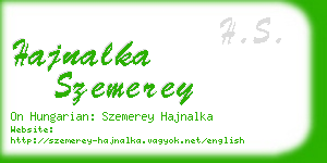 hajnalka szemerey business card